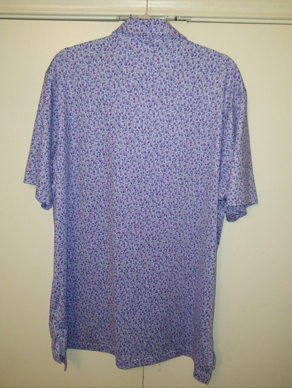 Peter Millar Summer Comfort Cocktail Print Short Sleeve Polo Shirt Men's sz L - Picture 2 of 6